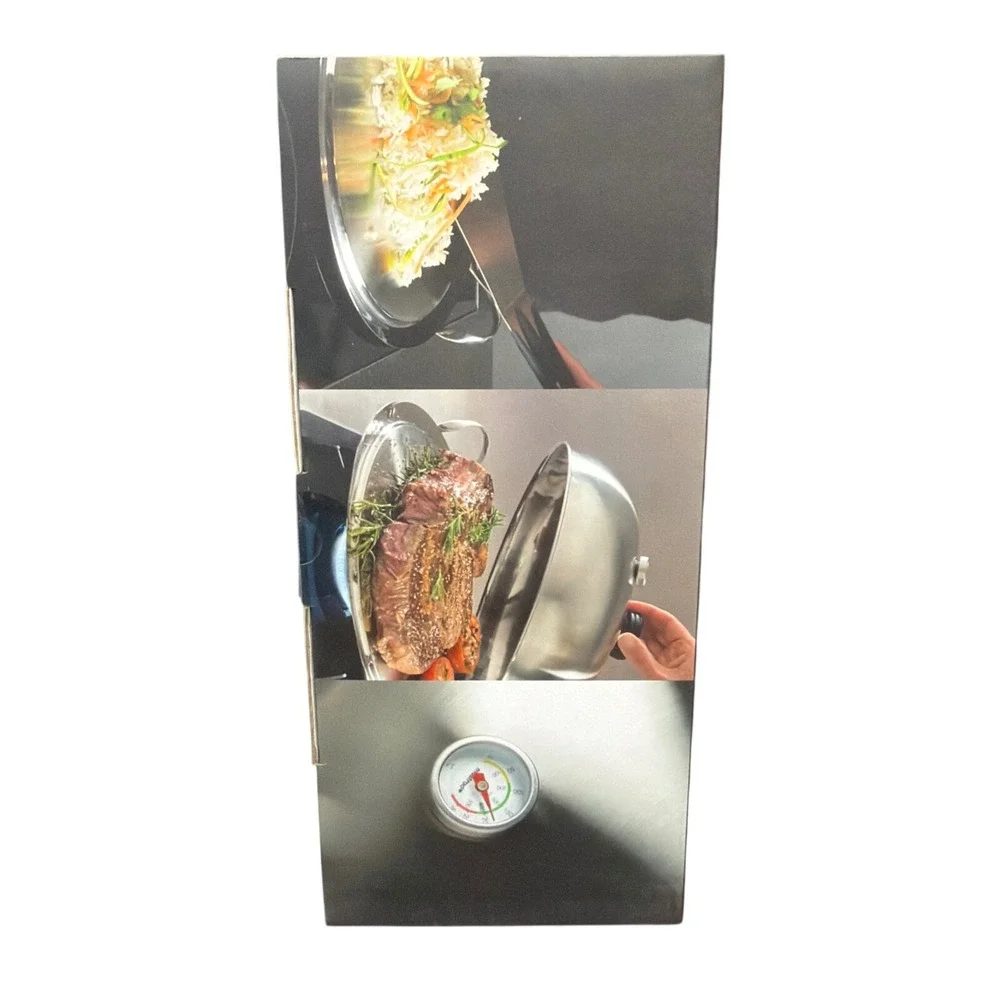 Mastrad Paris O'plancha Stainless Steel Griddle and Cooking Lid Combo‎ Set NEW
